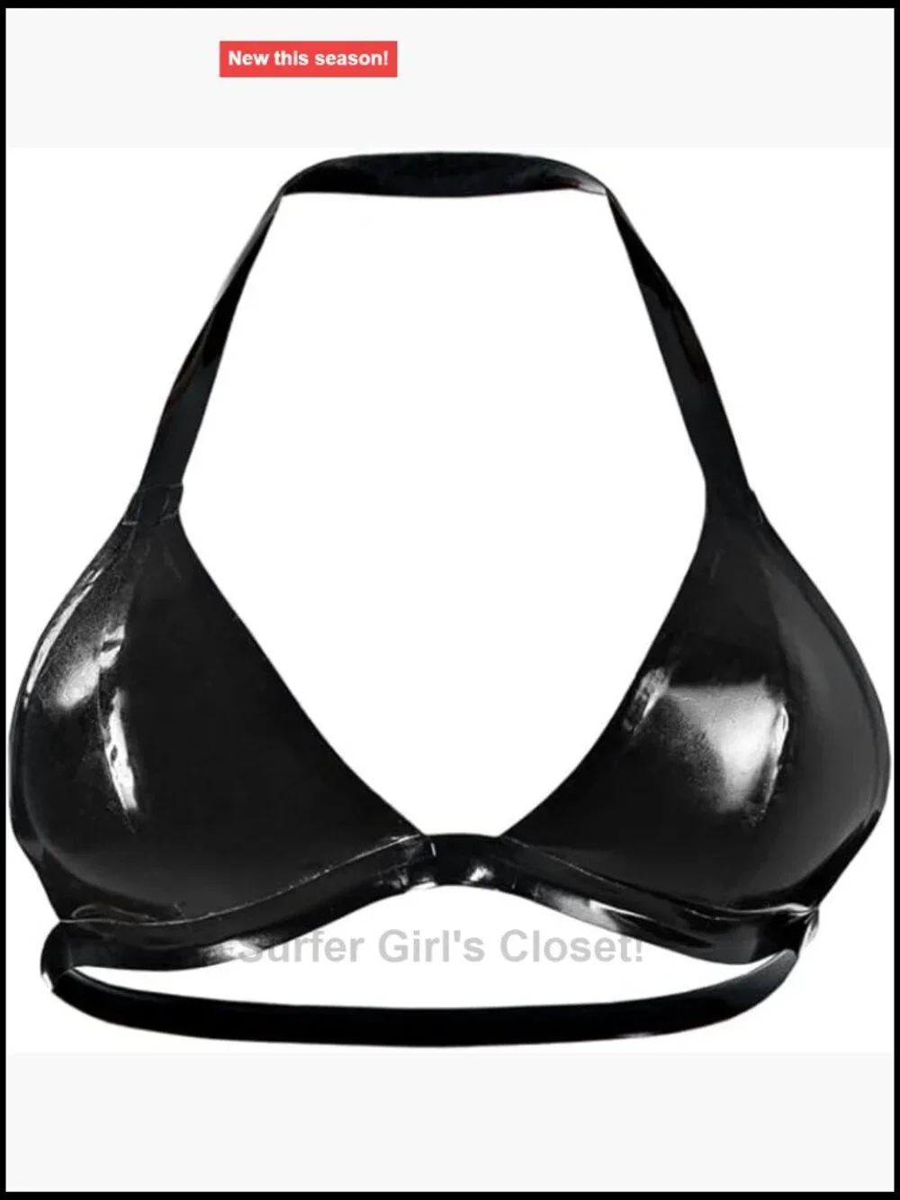 Handmade Latex Bralette & Thong Set Glossy Lingerie 2 Piece - Picture 1 of 7